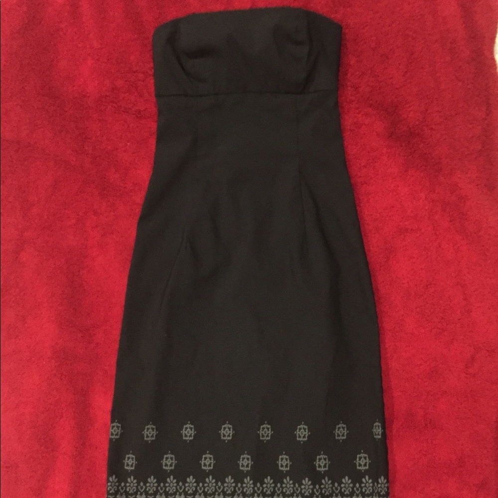 Guess Strapless Fitted Midi dress Juniors 5 XS